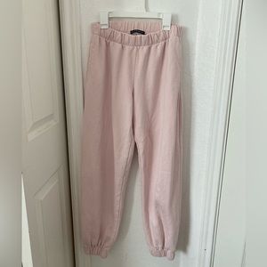 brandy melville rosa sweatpants light pink